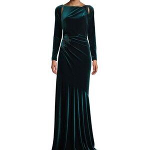 Gorgeous Purple Velvet  Full Length Dress. TeriJon/Neiman Marcus. NWT.